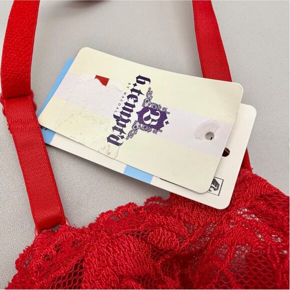 B.tempt'd by Wacoal Bra Size 34C Red Lace Opening Act Underwire Sexy NEW NWT - Picture 6 of 8